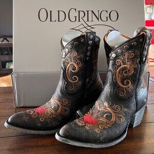Old Gringo Little G Black Cowgirl Cowboy Boots Size 7.5